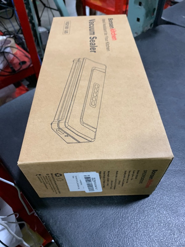Photo 1 of [Updated 2025] Bonsenkitchen Vacuum Sealer Machine + 40 Vacuum Bags, Fast-Compact/Multi-Functional Food Vacuum Sealer with External Vacuum System, Silver