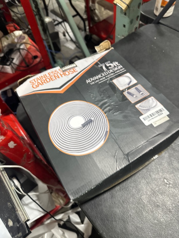 Photo 1 of 75 ft Stainless Steel Garden Hose - 2025 Upgraded Metal Water Hoses with 3/4" Solid Brass Fitting, Extra Strength Materials - Lightweight,Ultra Flexible,Durable,Kink-Less Water Hoses For Yard Camper