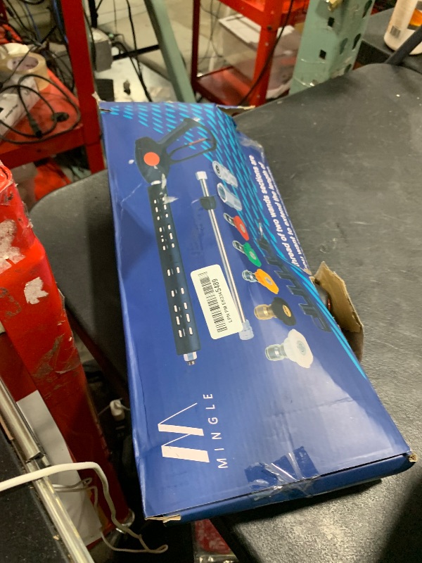 Photo 1 of M MINGLE Replacement Pressure Washer Gun with Extension Wand, M22 15mm or M22 14mm Fitting, 5 Nozzle Tips, 40 Inch, 4000 PSI