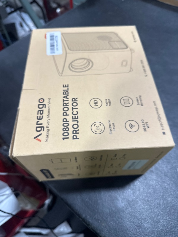 Photo 1 of [Electric Focus]Projector with WiFi and Bluetooth, Native 1080P 15,000 Lumens 4K Supported, Agreago Outdoor Movie Projector for Home Theater UP to 300", for iOS/Android/Laptop/TV Stick/HDMI/USB