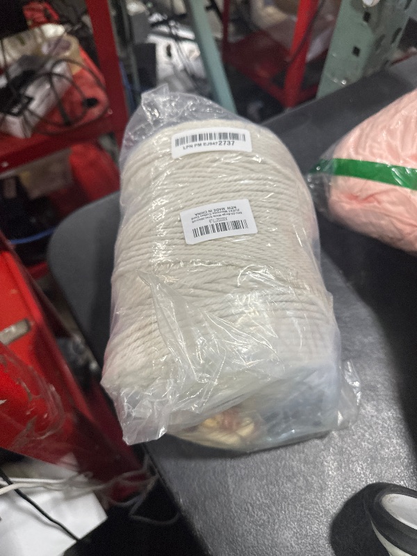 Photo 1 of Macrame Cotton Cord 5mm x 328yds, ZUEXT Natural Handmade Beige White Braided Cords 4 Strands Knitted Rope String for Craft Wall Hanging Weaving Tapestry Dream Catchers Hanger DIY Gift (300m)