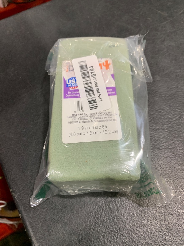 Photo 1 of FloraCraft Floral Desert DryF?M Block 1.8 Inch x 2.8 Inch x 5.8 Inch Green