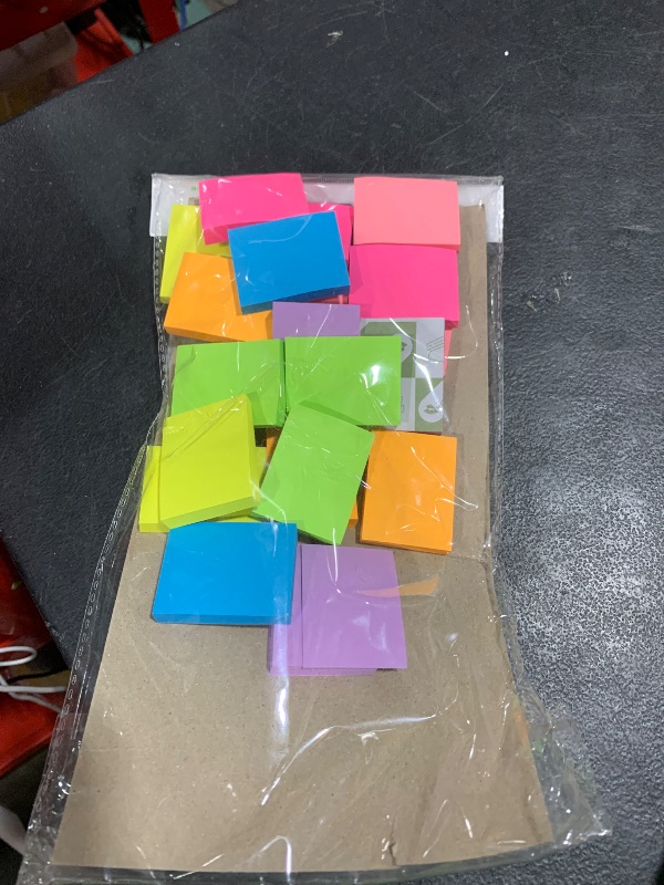 Photo 1 of (24 Pads) Sticky Notes 1.5x2 in, 8 Colors Post Self Sticky Notes Pad Its, Bright Post Stickies Colorful Sticky Notes for Office, Home, School, Meeting, 75 Sheets/pad
