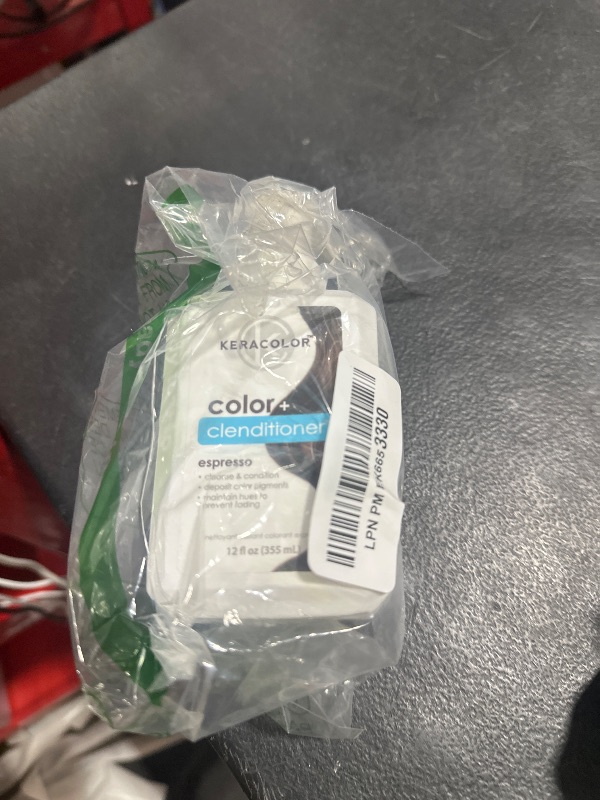 Photo 1 of Keracolor Color + Clenditioner 3-in-1 Color-Depositing Conditioner, Gently Cleanses & Conditions, Semi-Permanent Espresso Hair Color, 12 Fl Oz