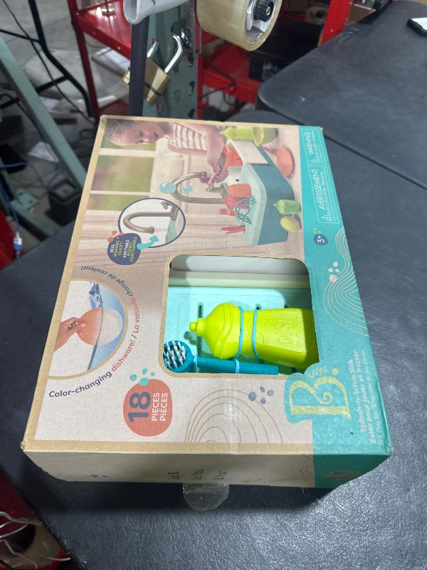 Photo 1 of B. toys – Sink Play Set – Toy Kitchen Sink – Faucet & Running Water, Dishes, Play Food – Pretend Play Set For Kids – 3+ Years– Splash – n – Scrub Sink