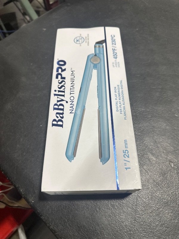 Photo 1 of BaBylissPRO Nano Titanium Flat Iron Hair Straightener, 1" Digital Hair Straightener Iron for Professional Salon Results and All Hair Types