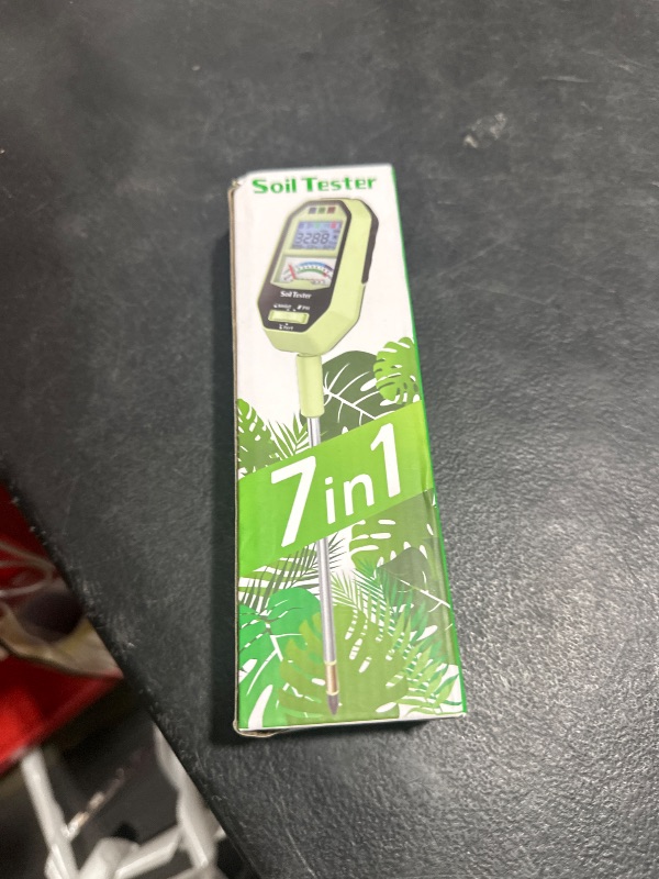Photo 1 of Soil Moisture Meter, 7-in-1 Soil PH Tester/Soil Moisture/Fertility with Removable Probe, LCD Display Air Temp/Air Humidity/Sunlight Intensity/BGR Spectral for Plants Garden, Lawn,Indoor Outdoor Plants