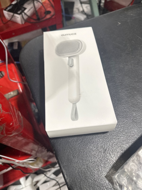 Photo 1 of aumuca Cat Brush for Shedding, Cat Brushes for Indoor Cats, Cat Brush for Long or Short Haired Cats, Cat Hair Brush Cat Grooming Deshedding Brush for Dog Kitten Horse Massage Removes Loose Fur, White