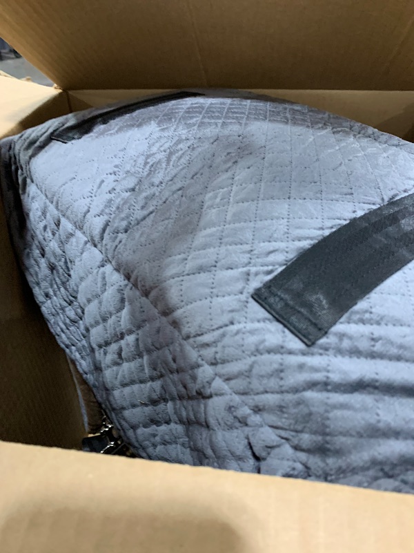 Photo 1 of Dog Car Seat for Small Medium Dogs, Soft Fabric Dog Booster Seat with Storage Pockets, Safety Belt, Comfy Pet Car Seat Travel Bed, Removable and Washable