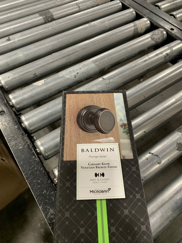Photo 1 of Baldwin Carnaby, Interior Passage Door Knob for Hallway/Closet/Rooms, Non-Locking Door Handle With Microban Protection, in Venetian Bronze