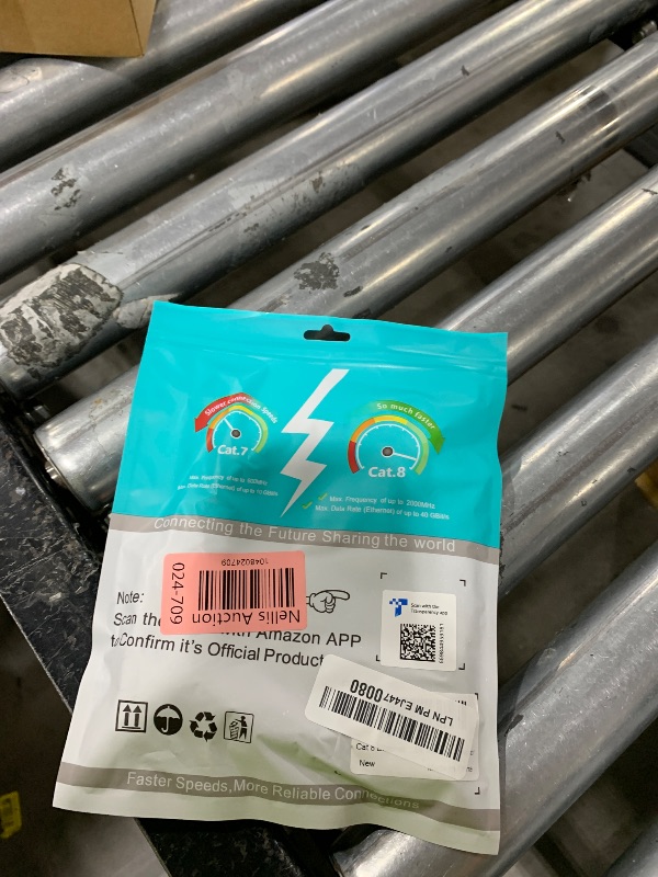 Photo 1 of Vabogu Cat 8 Ethernet Cable, 5ft Heavy Duty High Speed Internet Network Cable, 26AWG, 2000MHz 40Gbps with Gold Plated RJ45 Connectors, Shielded for Indoor & Outdoor Use