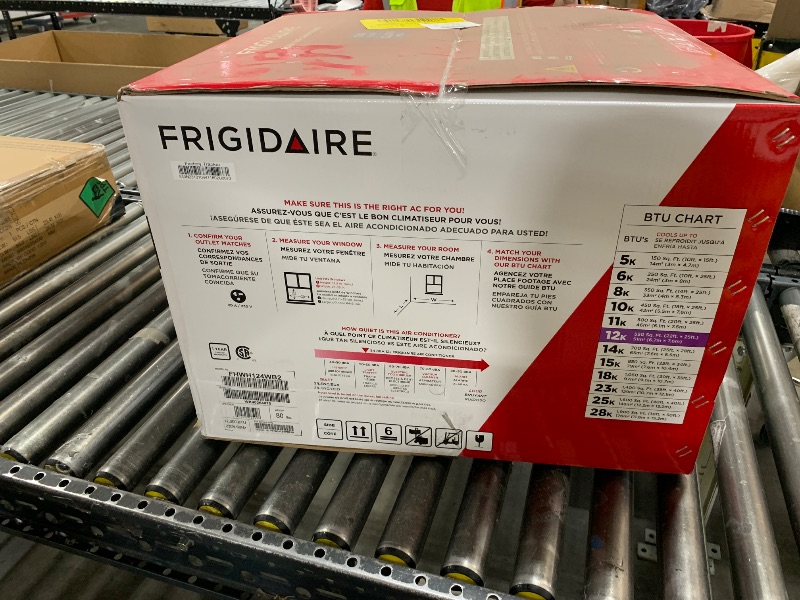 Photo 1 of Frigidaire 12,000 BTU Window Air Conditioner with Supplemental Heat, Cools & Heats Up to 550 Sq. Ft., Remote Control, Quiet Operation, Eco Mode, 3 Fan Speeds, White