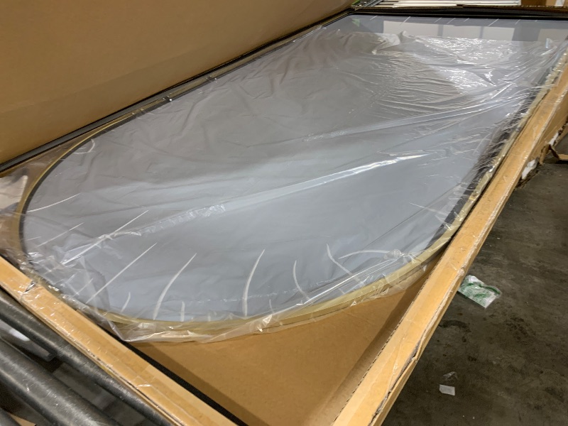Photo 1 of Oversized Floor Mirror Full Length 82"X44", Extra Large Arched Full Length Mirror with Stand, Tempered Glass Gold Standing Mirror for Bedroom Living Room Clothing Store Gym, Aluminum Alloy Frame