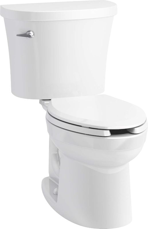 Photo 1 of Kingston™ Two-Piece Elongated 1.28 Gpf Toilet with Left-Hand Trip Lever--- box 1/2 and 2/2

