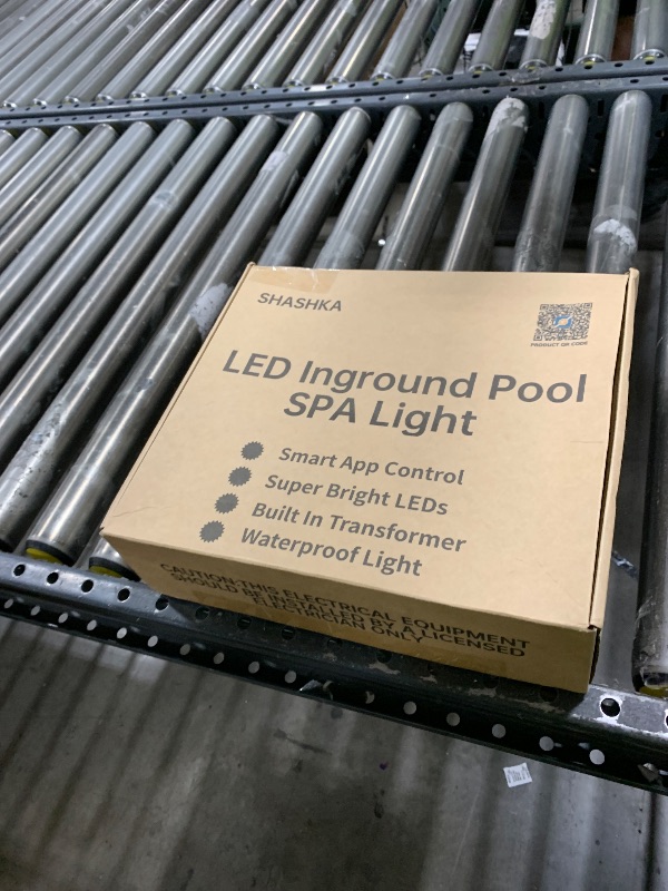 Photo 1 of SHASHKA Smart LED Pool Lights for Inground Pool, Wall Mounted, 54W 12V, 10 Inch, 50FT Cord, Waterproof 2-in-1 Controller & Transformer
