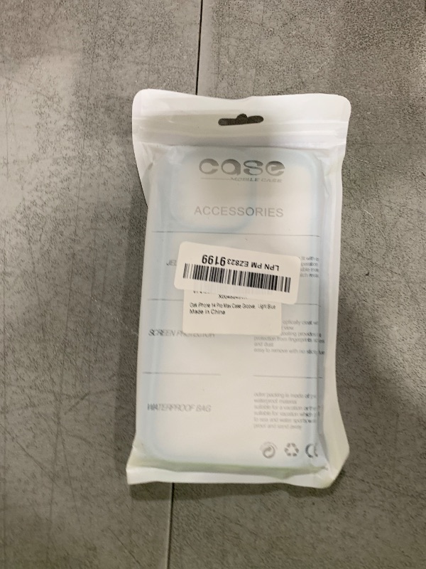 Photo 1 of oakxco Thin Slim Clear case for iPhone 14 Pro Max, Transparent Hybrid Hard Shell Plastic & Soft Silicone Rubber Bumper, Non-Yellow Acrylic Protective Lightweight Cover for Women, Light Blue