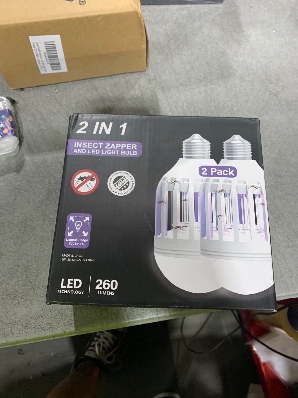 Photo 1 of [2-Pack] BANPESTT Bug Zapper Light Bulb 2-in-1 Indoor Mosquito Zapper Gnat Trap- Electric Fly Insect Killer&Bug Catcher for Home Backyard Patio
