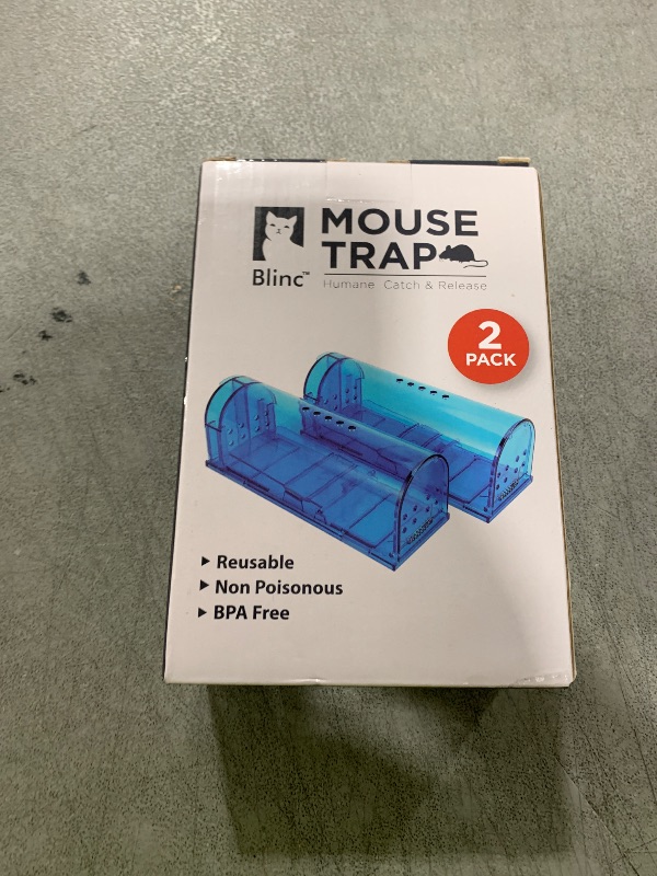 Photo 1 of Humane Mouse Trap | Catch and Release Mouse Traps That Work | Mice Trap No Kill for mice/Rodent Pet Safe (Dog/Cat) Best Indoor/Outdoor Mousetrap Catcher Non Killer Small Capture Cage (Blue)