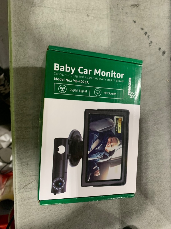 Photo 1 of GROWNSY Baby Car Camera, HD Display Baby Car Mirror with Night Vision Feature, 4.3 inch Baby Car Camera with Monitor Wide Clear View, Backseat Camera Rear Facing to Observe Baby’s Every Move