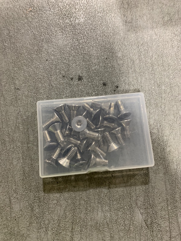 Photo 1 of 5/16-18 x 3/4" Flat Head Socket Cap Screws Countersunk Bolts, Allen Socket Drive, Stainless Steel 18-8 (304), Fully Threaded, Bright Finish, 25 PCS