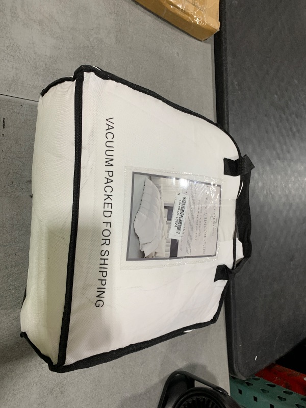 Photo 1 of Levtex Home - Cross Stitch Taupe Quilt Set - King/Cal King Quilt + Two King Pillow Shams - Cross Stitched Pattern - Quilt Size (106x92in.) and Pillow Sham Size (36x20in.) - Reversible - Cotton Fabric