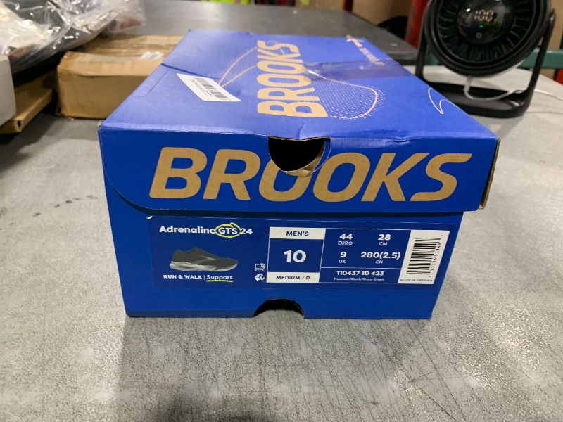 Photo 1 of Brooks Men’s Adrenaline GTS 24 Supportive Running Shoe - Peacoat/Black/Sharp Green - 10 Medium