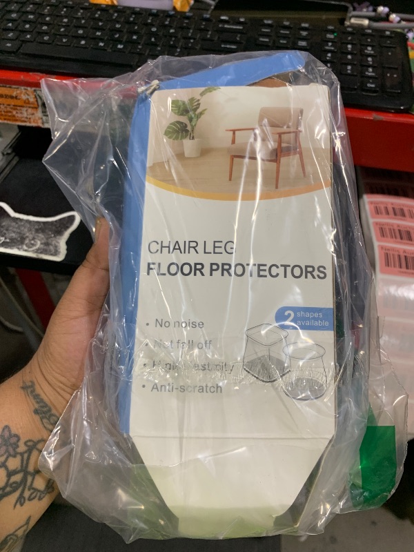 Photo 1 of 24 Pcs Chair Leg Floor Protectors for Hardwood Floors Silicone Covers to Protect Wood Tile Floors Felt Pads Furniture Leg Caps Non Slip Reduce Noise (Fit:1.3"-2")
