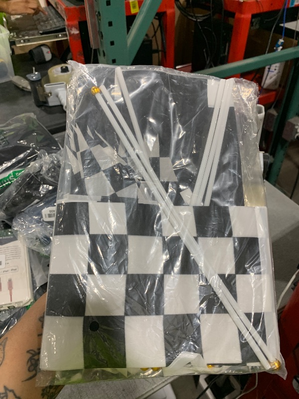 Photo 1 of 13ft (2ft Wide)Racetrack Floor Runner Race Cars Road Mat(1pc) Party Decorations,Racing Themed Party Centerpiece Supplies,Racing Checkered Flags (12pcs),16ft Black and White Checkered Banner(1pc),Two Fast Birthday Decro
