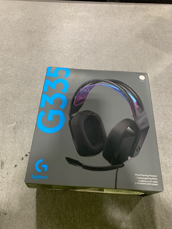 Photo 1 of Logitech G335 Wired Gaming Headset, with Flip to Mute Microphone, 3.5mm Audio Jack, Memory Foam Earpads, Lightweight - Black