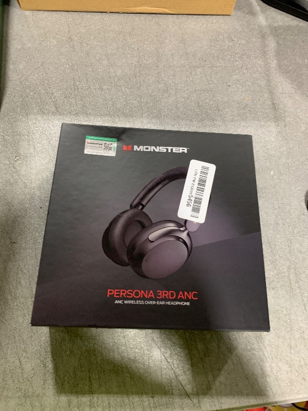 Photo 1 of Monster Persona 3rd ANC Active Noise Canceling Headphones, Over Ear Wireless Headphone Bluetooth with Mic, 70 Hours Playtime Bluetooth Headphones, Foldable Lightweight Headphone Comfort Fit, Black