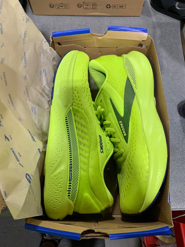 Photo 1 of Brooks Men’s Adrenaline GTS 24 Supportive Running Shoe - Acid Lime/Sunny Lime/Navy - 10.5 Medium