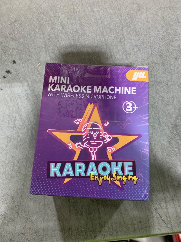 Photo 1 of YLL Mini Karaoke Machine with 2 Wireless Microphones, TOP Kids Gifts for Girls Ages 3, 4, 5, 6, 7, 8, 9,10,11,12 +Year Old, 4-12 Years Old Birthday Toy Gift for Girls Boys Party (Purple)