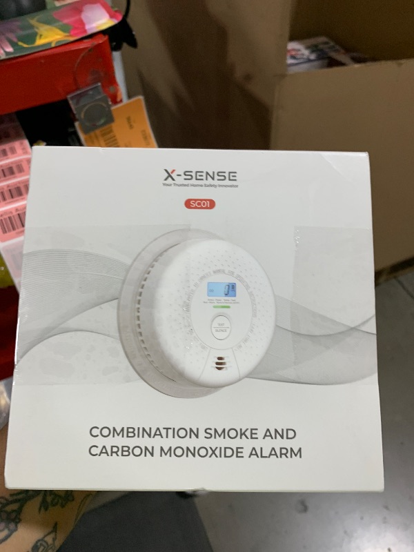 Photo 1 of X-Sense  Detector Carbon Monoxide Detector Combo, 10-Year Battery Smoke Detector with Display, Standalone Model SC01, Single Pack