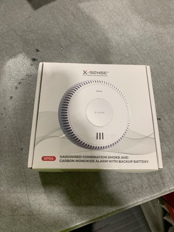Photo 1 of X-Sense Hardwired Combination Smoke and Carbon Monoxide Detector, Hardwired Interconnected Smoke and CO Detector Alarm with Replaceable Battery Backup, XP04, 1-Pack