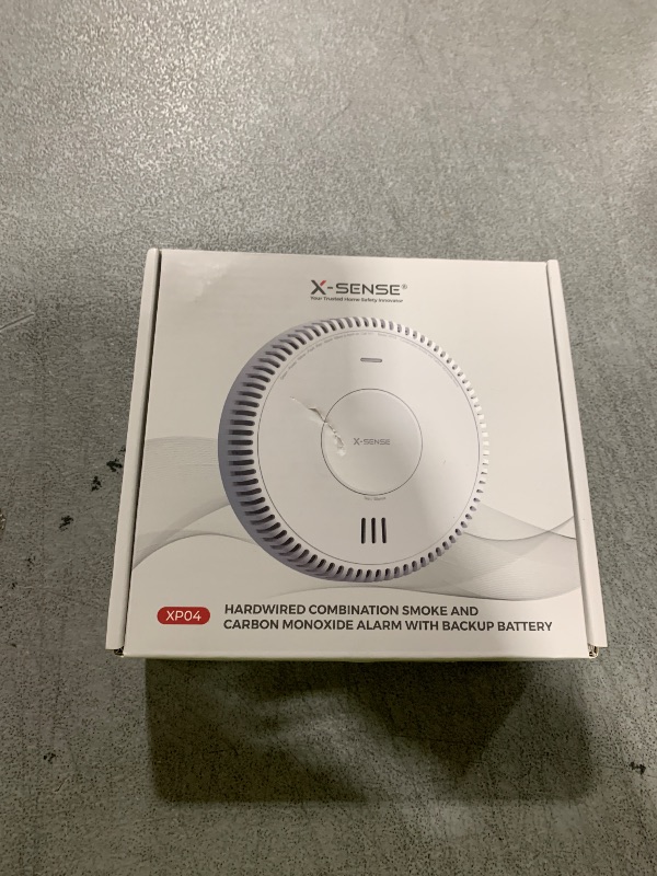 Photo 1 of X-Sense Hardwired Combination Smoke and Carbon Monoxide Detector, Hardwired Interconnected Smoke and CO Detector Alarm with Replaceable Battery Backup, XP04, 1-Pack