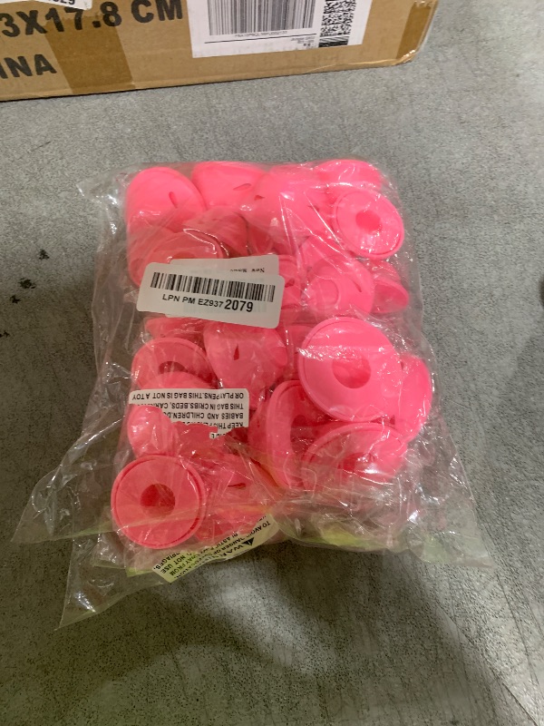 Photo 1 of Heatless Hair Curlers Set: 40 Pieces Including Large and Small Soft Overnight Rollers for Women and Kids (Pink)