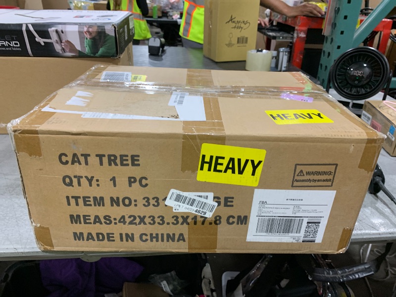 Photo 1 of HUITREE 45in Cat Tree Tower with Big Condo for Indoor Kitten,Cat Tower with Scratching Post,Scratching Board and Cat Toys,Multi-Level,Small Space,Transformer Cat Tree, Beige(New)