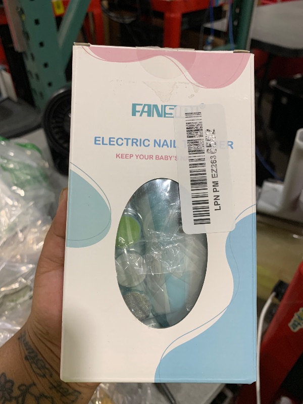 Photo 1 of Baby Nail Trimmer Electric, FANSIDI Baby Nail Clippers Safe Baby Nail File Kit with Extra 12 Replacement Pads, Trim Polish Grooming Kit for Newborn Infant Toddler or Adults Toes Fingernails Care, Blue