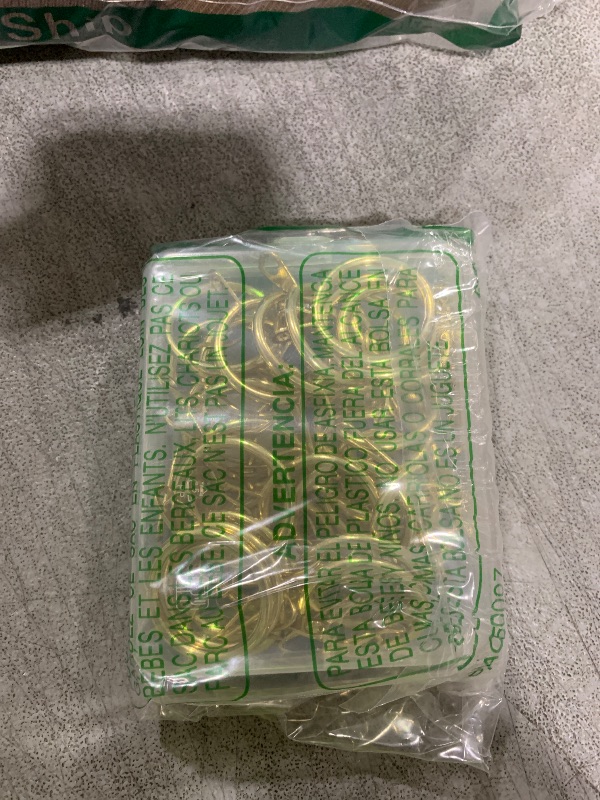 Photo 1 of Hotop 30 Pcs Metal Drapery Curtain Rings 0.98/1.26/1.65 inch Interior Diameter and 30 Pcs Hanging Curtain Drapery Pin Hooks for Window Door Shower(25 mm,Gold)