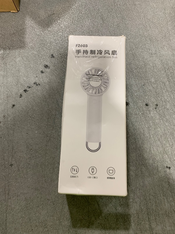 Photo 1 of Portable Ice Cooling Handheld Fan with Semiconductor Cooling Plate, USB Rechargeable Personal Turbo Mini Hand Held Fan that Blow Cold Air, 5 Speeds Ice Cooler, Gift for Womens, Mens, Travel, Outdoor