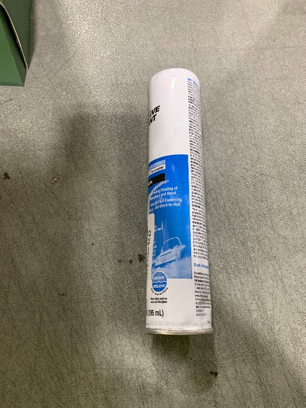 Photo 1 of 3M Marine Adhesive Sealant 5200 (06504) Permanent Bonding and Sealing for Boats and RVs Above and Below the Waterline Waterproof Repair, Black, 10 fl oz Cartridge