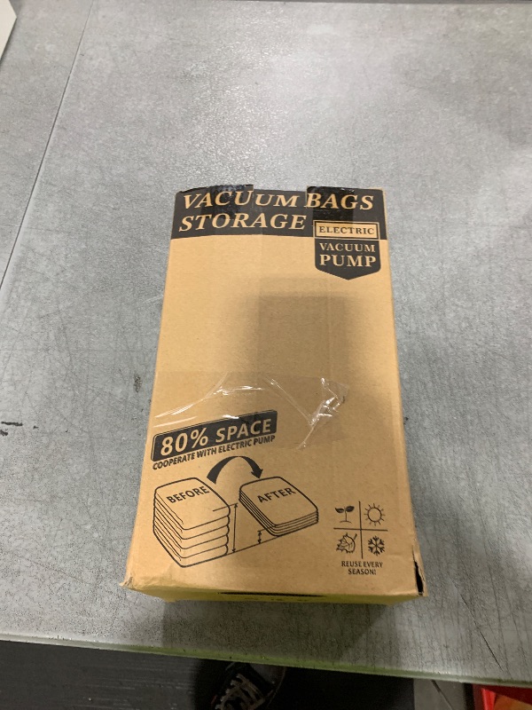 Photo 1 of VMstr 15 Pack Travel Vacuum Storage Bags With High Pressure Electric Pump(D/C Power), Compression Sealing for Clothes and Clothing Luggage Suitcase Packing, Carry-on Travel Size