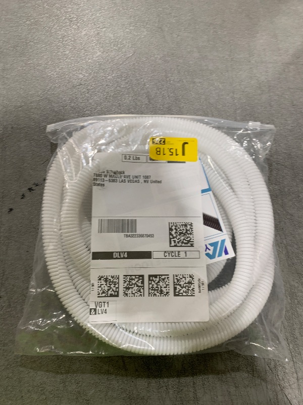 Photo 1 of YCLYC Cable Management, 10ft 1/2” Wire Loom Tubing Cord Protector, White Cable Sleeve Wire Wrap, Cord Wrap for Computer Cord Organizer, Office, Home, ect