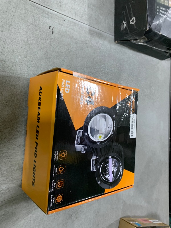 Photo 1 of Auxbeam C4 Series Spot Beam LED Pod Lights, 4 Inch 72W Round Off-Road Lighting Automotive Bumper Spotlights, A-Pillar Fog Round Offroad Lights for Truck Jeep ATV Motorcycle, Pair
