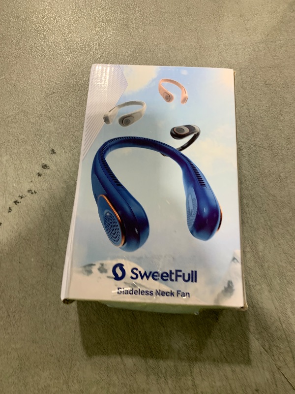 Photo 1 of SWEETFULL Portable Neck Fan 360° Cooling Bladeless Personal Fan | No Hair Twisting - 4000mAh USB Rechargeable Wearable Fan for Travel, Birthday Gifts for Men, Women, Mom, and Dad