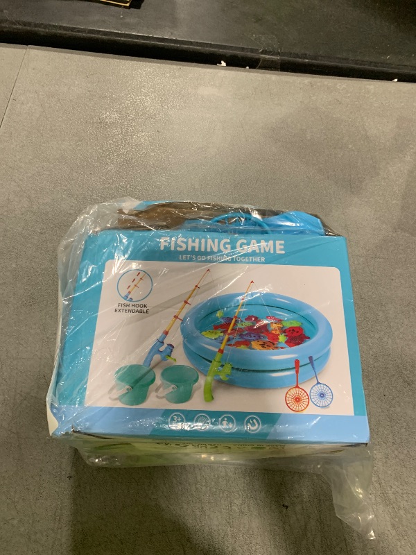 Photo 1 of NIPLOOOW Pool Fishing Toys Games, Water Table Bathtub Toy with Inflatable Pool Pole Rod Net Plastic Floating Fish, Birthday Gifts for Kids Age 3 4 5 6 Year Old,Kids Outdoor Toys