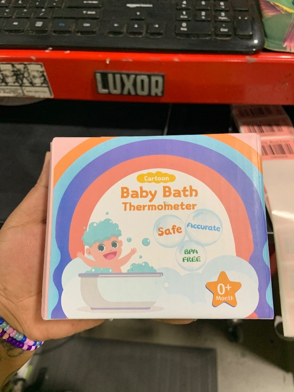 Photo 1 of Baby Bath Thermometer, Digital Water Temperature Thermometers with 3 Color Backlit and Temperature Warning, Safety Bath Tube Thermometers Floating Toy for Infant, Toddler