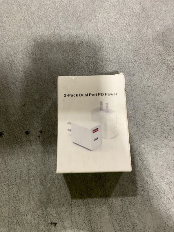Photo 1 of 2 Pack USB C Charger Block, for iPhone Charger Block,20W Durable Dual Port PD+QC 3.0 Power Adapter,Power Adapter Cube for i Phone 16/16 Pro/16 Pro Max/16 Plus/15/14/1 3, XS/XR/X,Samsung, More