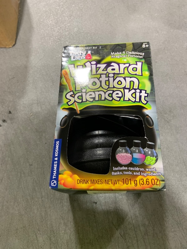 Photo 1 of Tasty Labs Wizard Potion Science Kit - Make 5 Magical Potions, Chemistry Experiments Safe to Drink, Includes Cauldron & Wand - Study Reactions, Polymers & More