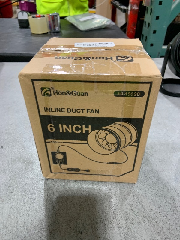 Photo 1 of Hon&Guan 6 Inch Inline Duct Fan with Upgrade Controller - 345 CFM Airflow with 19.2W Ultra-Low Power and Low Noise